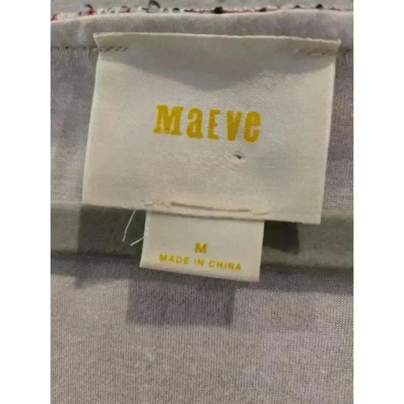 Maeve Women's Fit & Flare Tweed Dress M Pink Multi Knee Length Business Boho - Picture 4 of 10